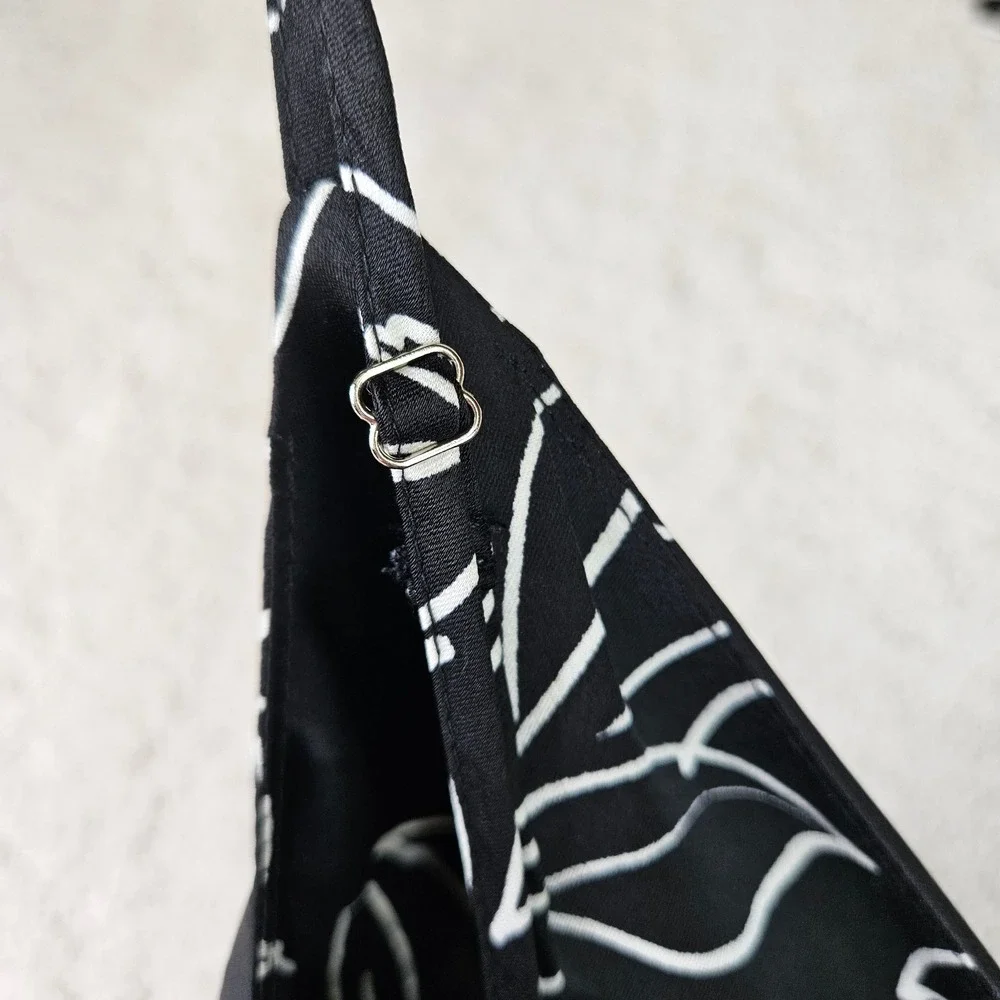 Blu Pepper Anthropologie Black White Floral Maxi‎ Dress Sleeveless Slit Tie Sz M